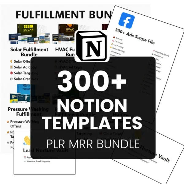 300+ Notion Templates Bundle