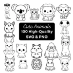 Cute Pet animals, SVG bundle, Forest SVG