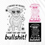 Funny Highland Cow SVG & PNG Bundle