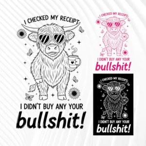 Funny Highland Cow SVG & PNG Bundle